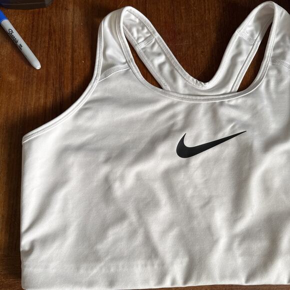 Nike Dri-FIT Sports Bra 2XL White Women's Athletic Fitness Workout Running - Picture 5 of 10